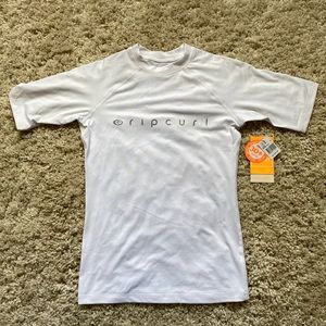 New With Tags White Rip Curl Rash Guard